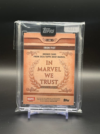 2026 Topps Mint Marvel Iron Fist Black 03/10