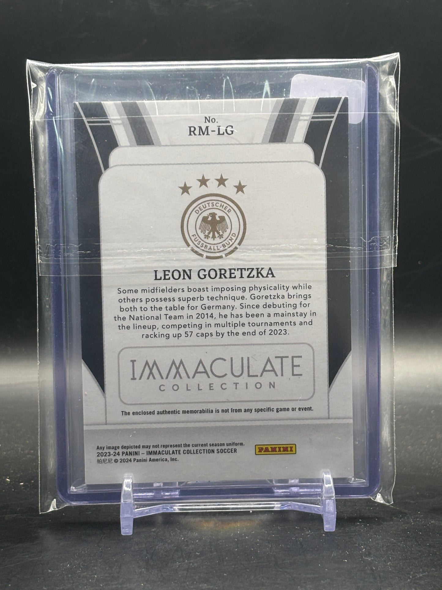2023-24 Panini Immaculate Soccer Leon Goretzka Germany Remarkable Patch 02/15