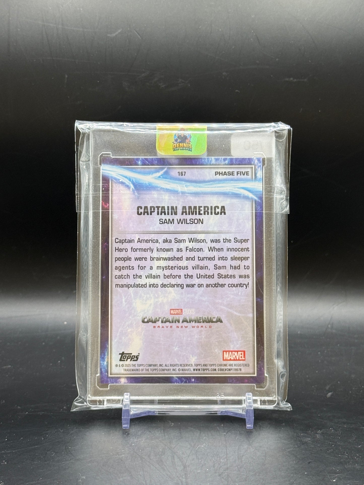 2025 Topps Chrome Marvel Studios Sam Wilson Captain America Phase Five 21/50