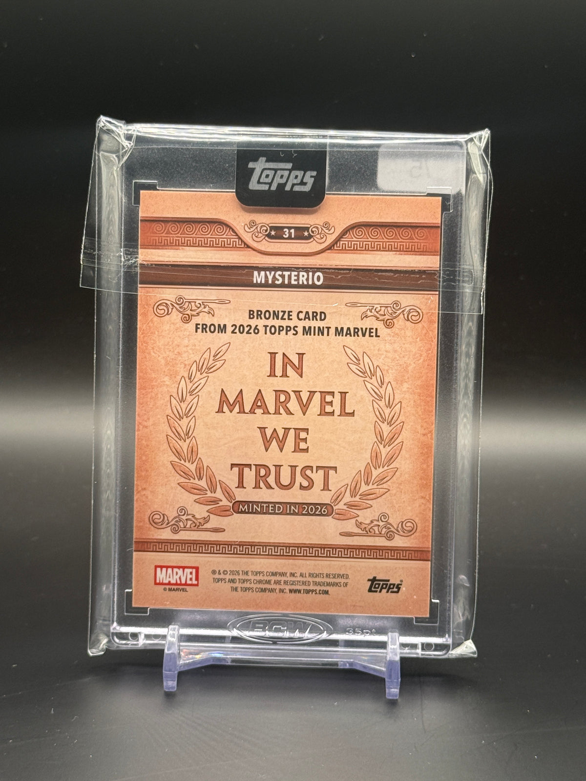 2026 Topps Mint Marvel Mysterio Red 3/5
