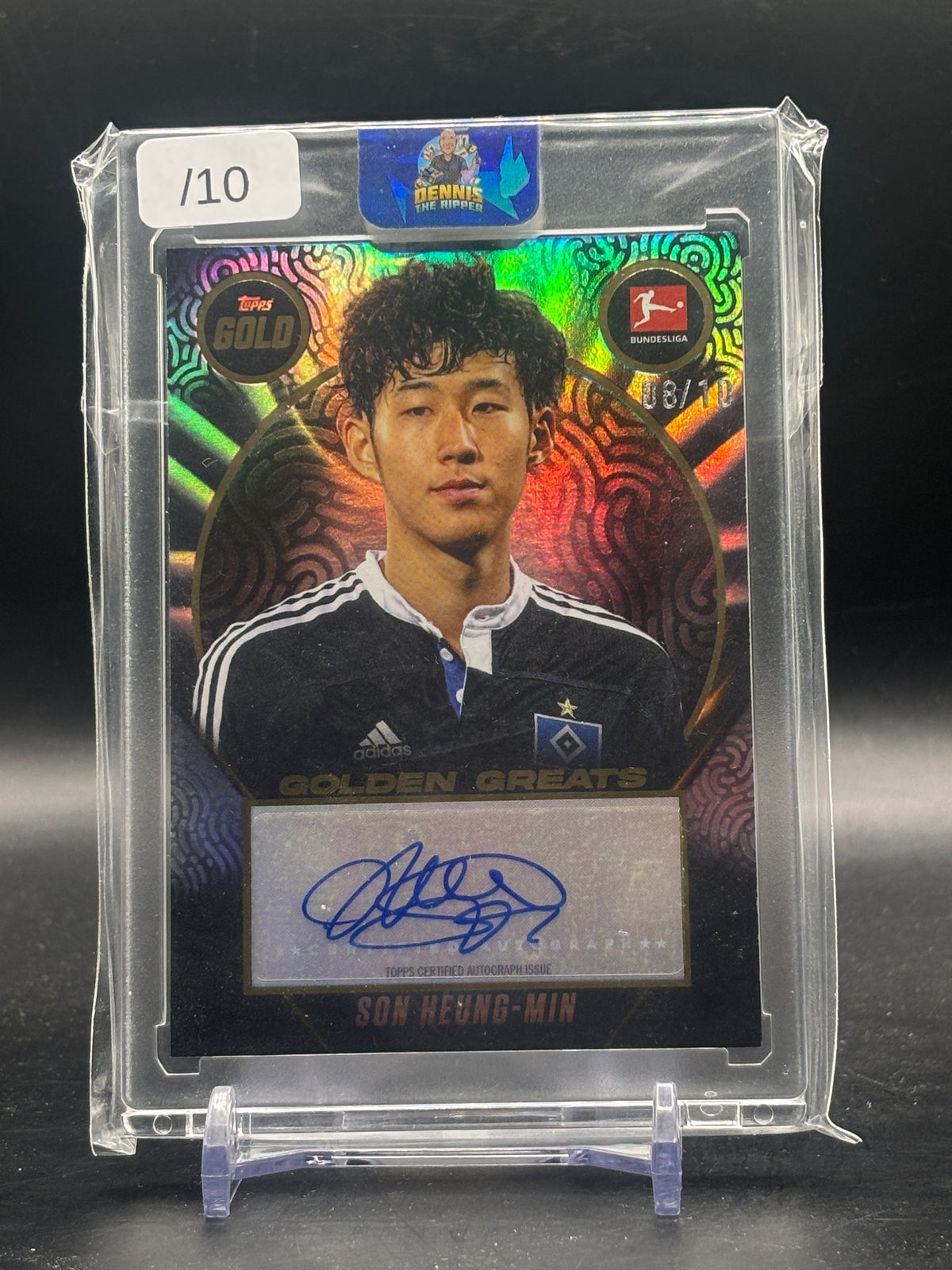 2026 Topps Gold Bundesliga Heung-Min Son Hamburger SV Black Auto 08/10