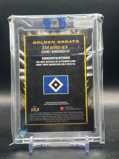 2026 Topps Gold Bundesliga Heung-Min Son Hamburger SV Black Auto 08/10