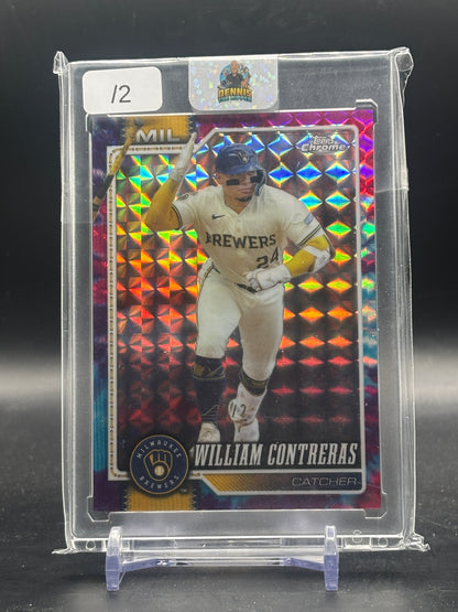 2026 Topps Chrome MLB William Contreras Milwaukee Brewers Tie-Dye Geometric 2/2