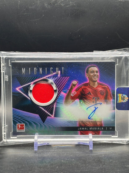 2024-25 Topps Midnight Bundesliga Jamal Musiala FC Bayern München Patch Auto