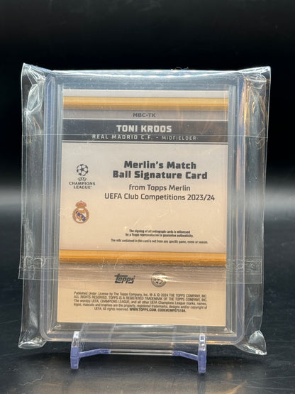 2023/24 Topps Merlin UCC Toni Kroos Match Ball Patch Auto