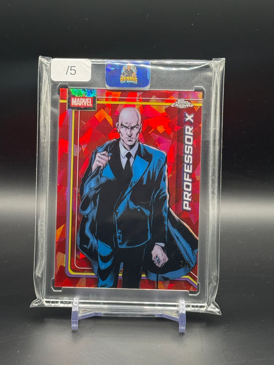 2026 Topps Chrome Sapphire Marvel Comics Professor X Red 2/5