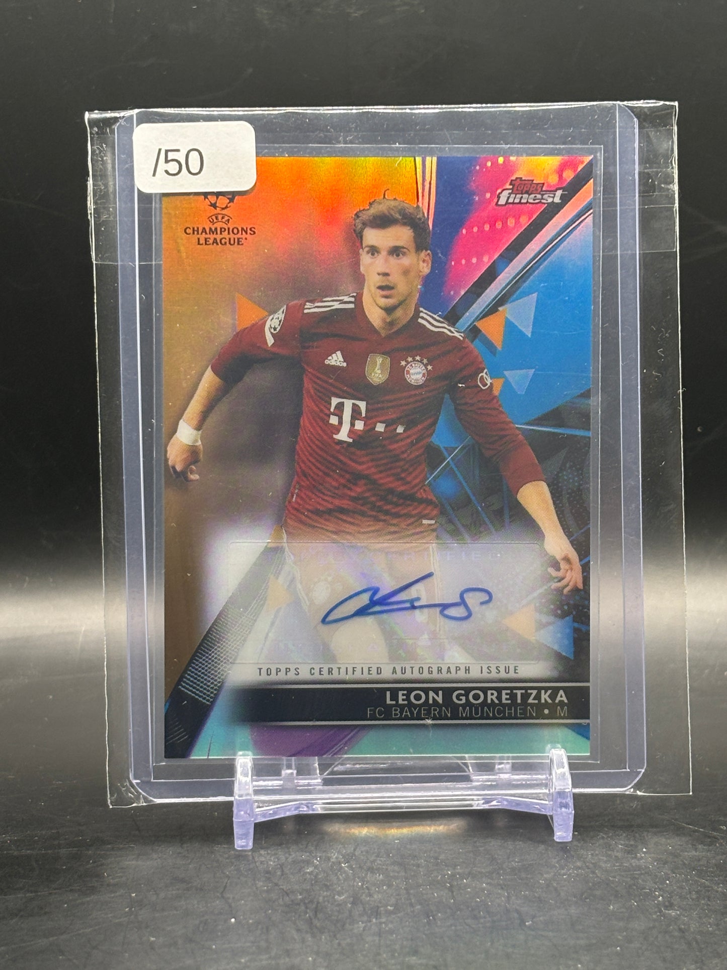 2021-22 Topps Finest UCC Leon Goretzka FC Bayern München Auto 41/50