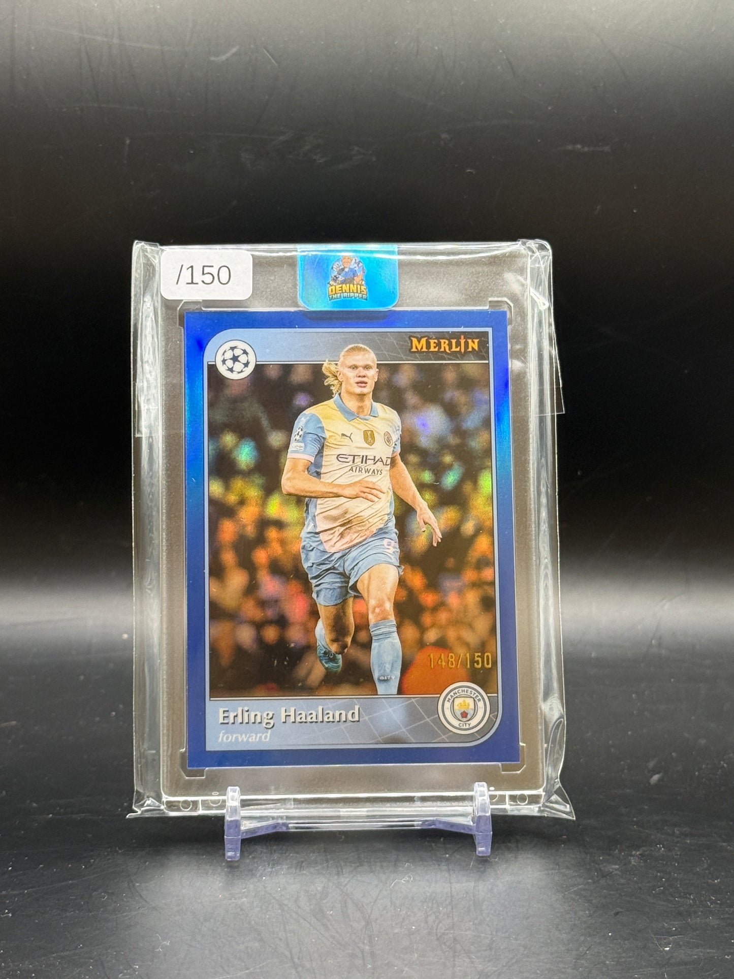 2024-25 Topps Merlin UCC Erling Haaland Manchester City True Blue 148/150