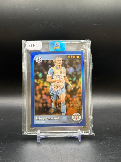 2024-25 Topps Merlin UCC Erling Haaland Manchester City True Blue 148/150