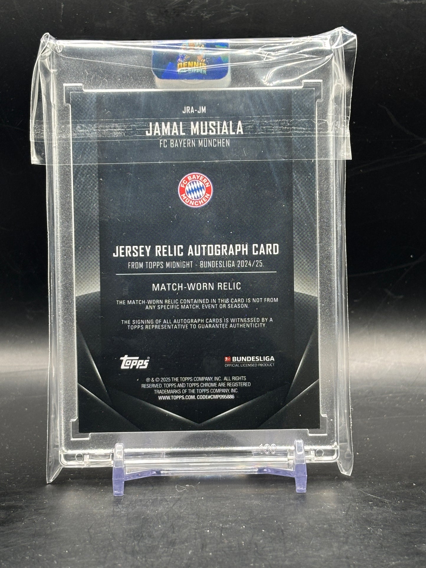 2024-25 Topps Midnight Bundesliga Jamal Musiala FC Bayern München Patch Auto