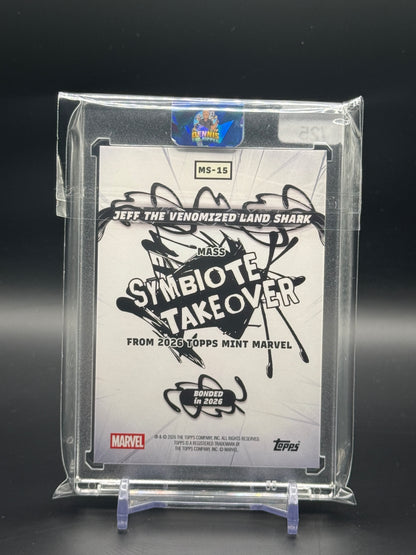 2026 Topps Mint Marvel Jeff The Venomized Land Shark Orange Mass Symboite Takeover 02/25