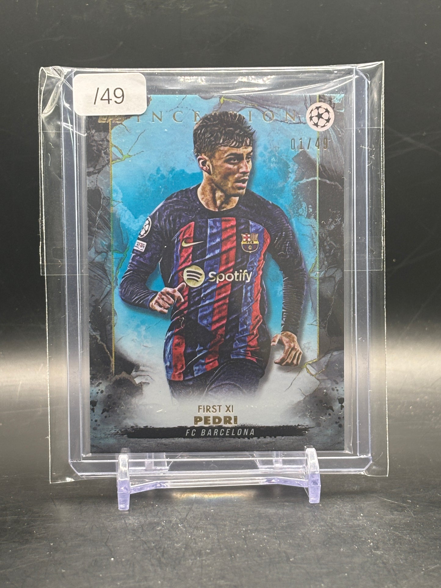 2022-23 Topps Inception UCC Pedri FC Barcelona First XI 01/49