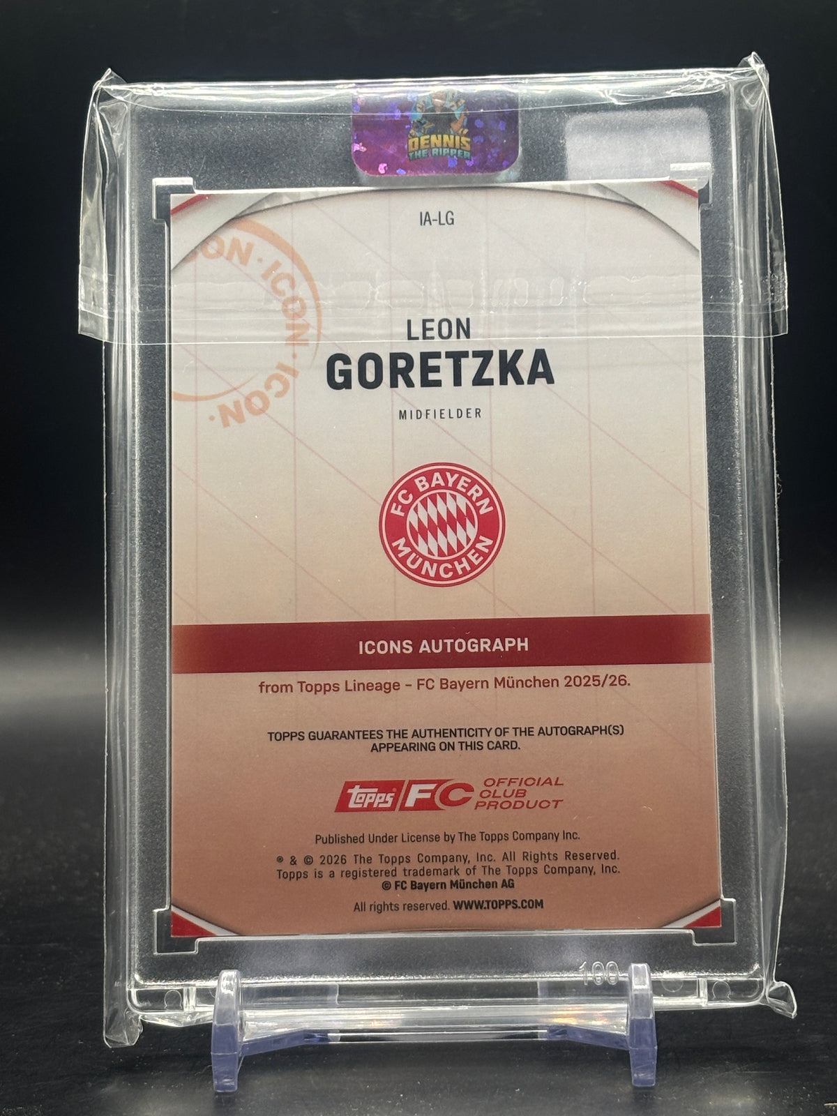 2025 Topps FC Bayern Lineage Leon Goretzka Bavarian Blue 07/34