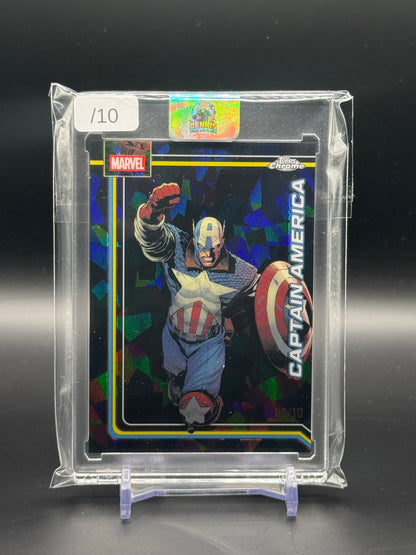2026 Topps Chrome Marvel Comics Sapphire Captain America Black 08/10
