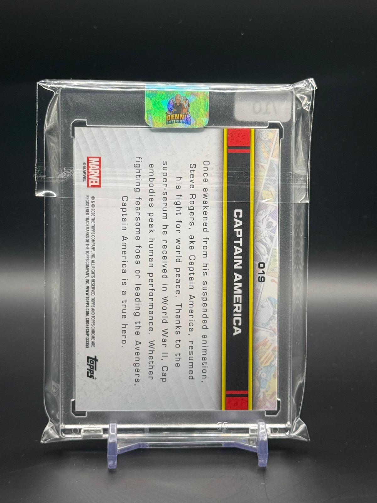 2026 Topps Chrome Marvel Comics Sapphire Captain America Black 08/10