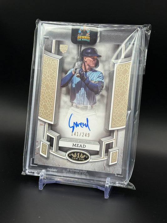 2024 Topps Tier One MLB Curtis Mead Tampa Bay Rays Break Out Auto 141/249