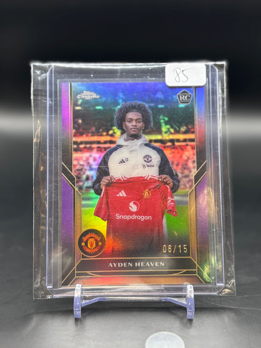 Topps Chrome Soccer Manchester United Ayden Heaven 06/15