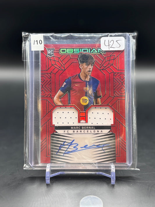 2024/2025 Panini Obsidian Soccer FC Barcelona Marc Bernal Auto Patch 07/10