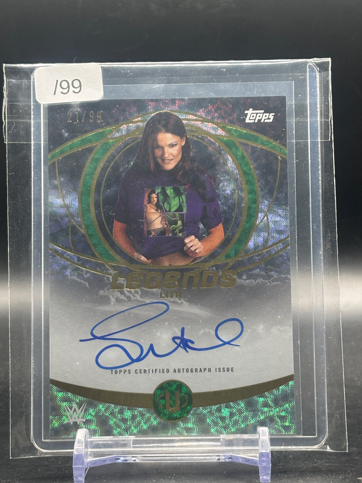 2025 Topps Universe WWE Lita Gold Stone Auto 21/99