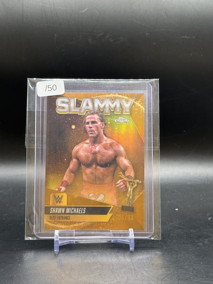 2025 Topps Chrome WWE Shawn Michaels Slammy Gold 05/50