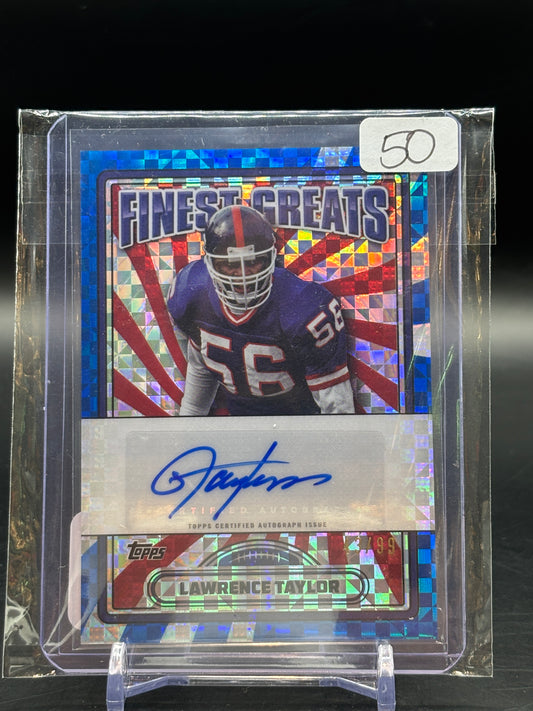 2024 Topps Finest Lawrence Taylor Greatest Moments Auto /99