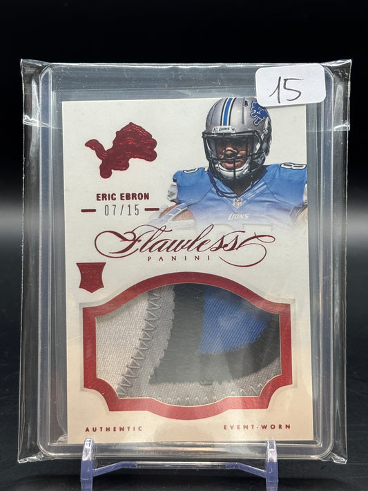 2014 Panini Flawless Eric Ebron Red Patch 07/15