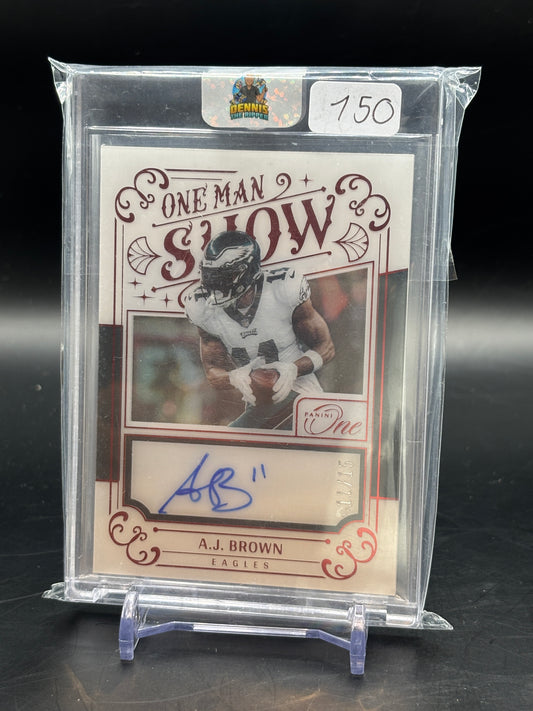 2022 Panini One A.J. Brown Red Auto 11/15