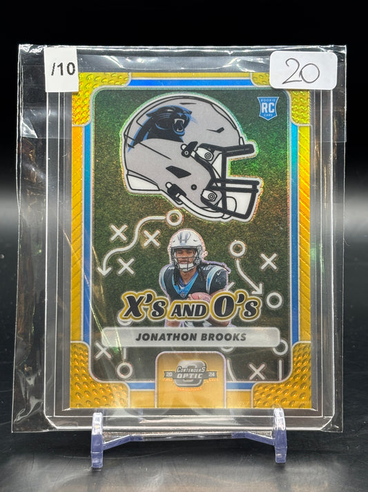 2024 Panini Contenders Optic Jonathan Brooks Gold 10/10 RC