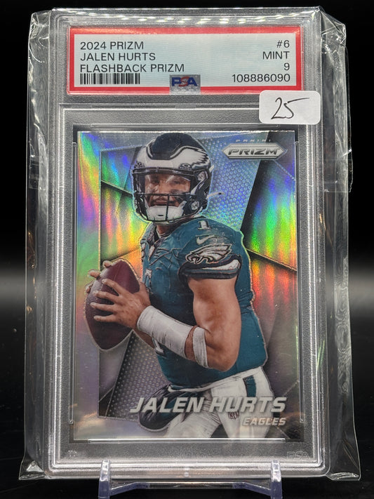 2024 Prizm Jalen Hurts Silver Flashback PSA 9 108886090