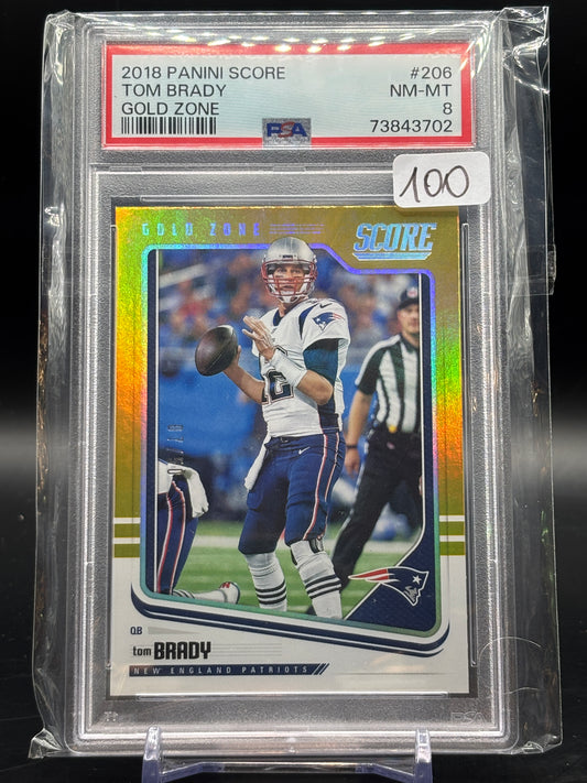2018 Panini Score New England Patriots Tom Brady PSA 8 / 73843702