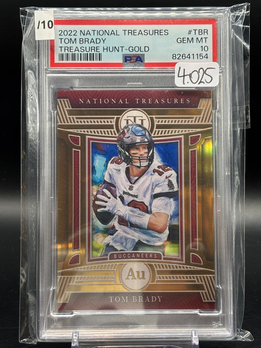 2022 Panini National Treasures Treasure Hunt Tom Brady /10 PSA 10