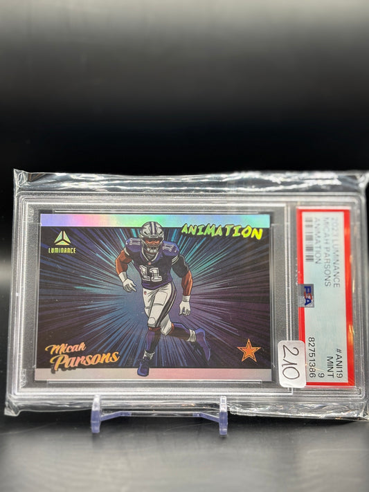 2023 Panini Luminance NFL Micah Parsons Dalls Cowboys Animation  PSA 9 / 82751386