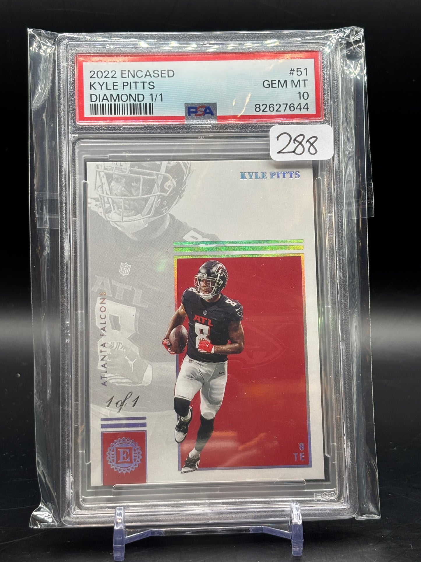 2022 Panini Encased Kyle Pitts /1 PSA 10