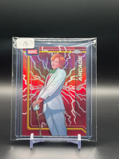 2026 Topps Chrome Marvel Comics Arcade Storm's Red Lightning 2/5