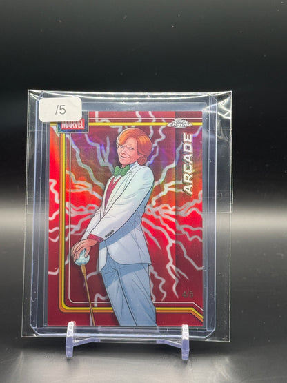 2026 Topps Chrome Marvel Comics Arcade Storm's Red Lightning 4/5