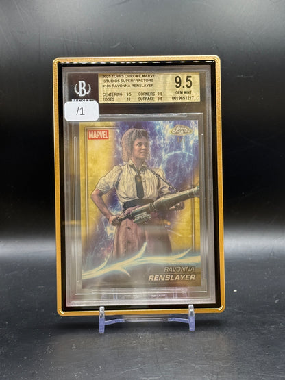 2025 Topps Chrome Marvel Studios Ravonna Renslayer Loki Superfractor 1/1 Becket 9.5 0019653217