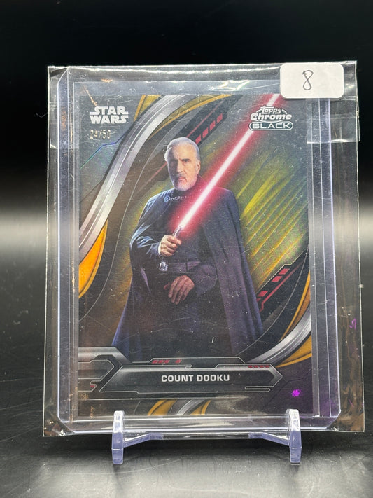 2025 Topps Chrome Black Count Dooku Gold Refractor 24/50