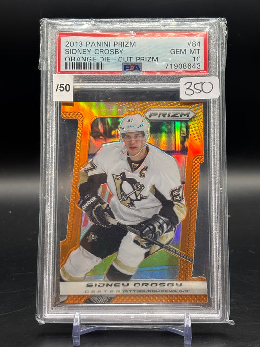 2013 Panini Prizm Sidney Crosby Orange Die-Cut 14/50 PSA 10 71908643