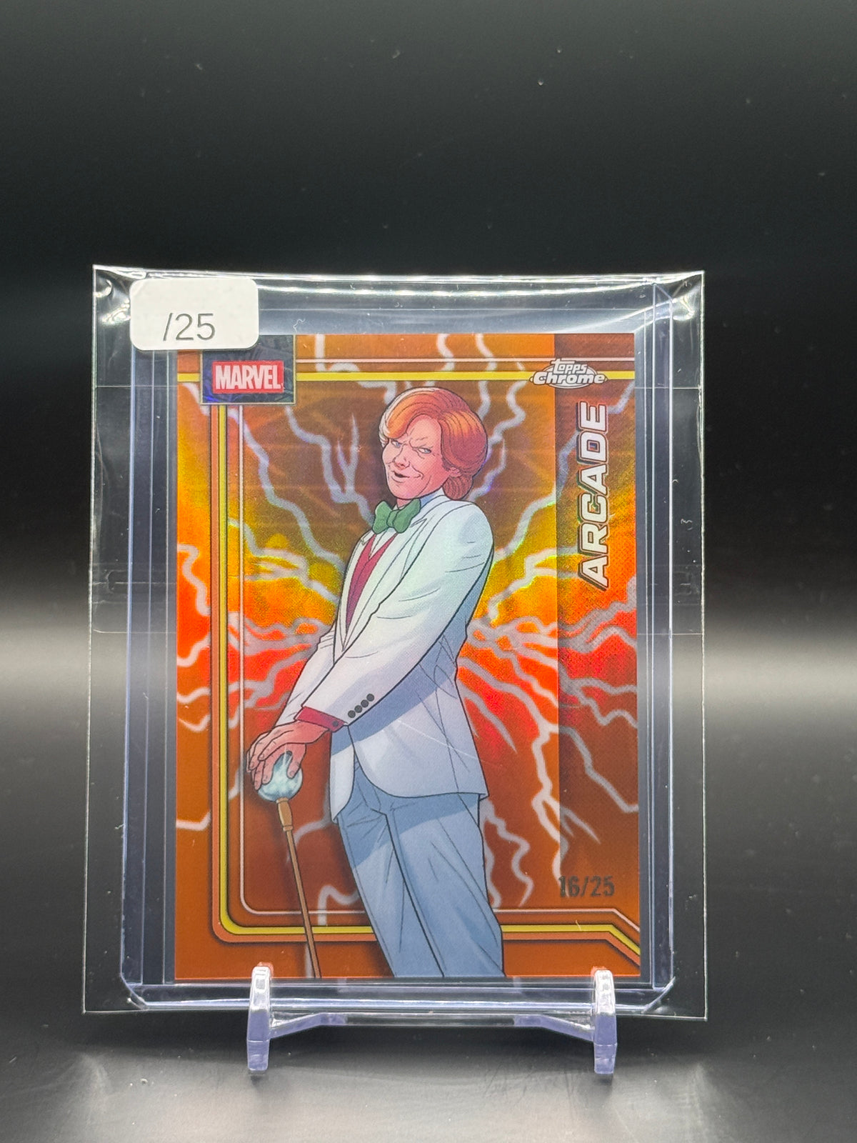 2026 Topps Chrome Marvel Comics Arcade Storm's Orange Lightning 16/25