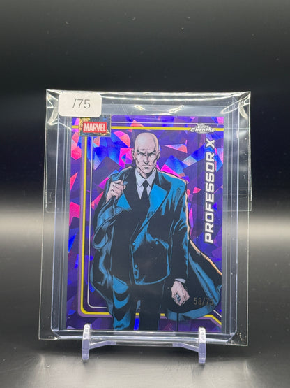 2026 Topps Chrome Marvel Comics Sapphire Professor X Purple 58/75
