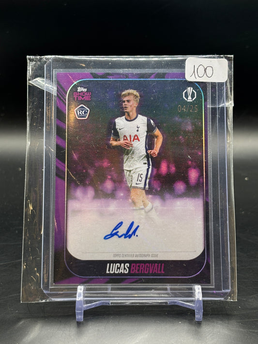 2025 Topps Showtime Lucas Bergvall Purple Auto /25 RC