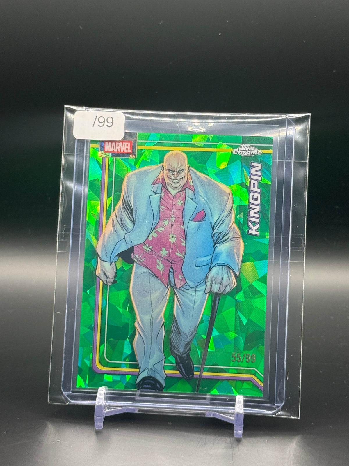 2026 Topps Chrome Marvel Comics Sapphire Kingpin Green 55/99