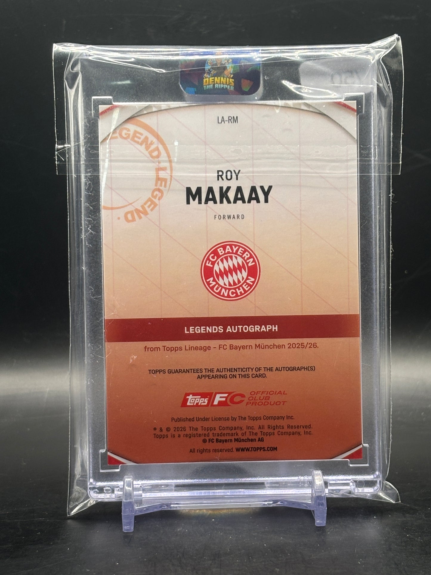 2025-26 Topps Lineage FC Bayern München Roy Makaay Auto 23/50