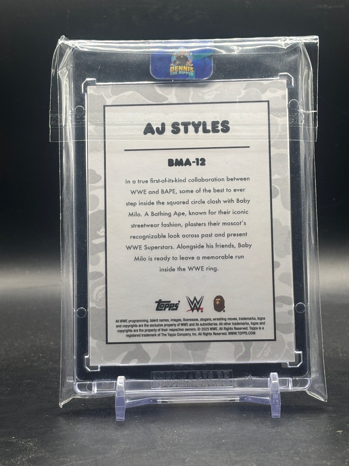 2025 Topps WWE x Bape AJ Styles White Camo 28/50