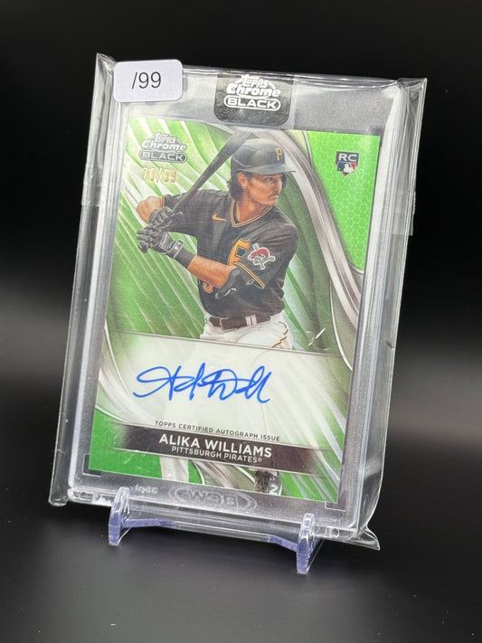 2024 Topps Chrome Black MLB Alika Williams Pittsburg Pirates Auto 70/99
