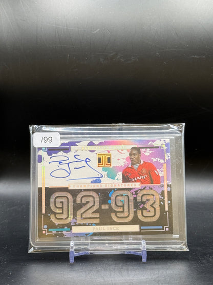 2024-25 Panini Impeccable Premier League Paul Ince Manchster United Champions Signatures Auto 35/99