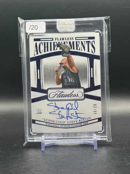 2024 Panini Flawless WWE Stone Cold Steve Austin Achievements Auto 09/20