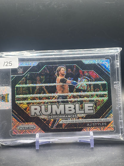 2024 Panini Prizm WWE AJ Styles Mojo Rumbel Performances 13/25