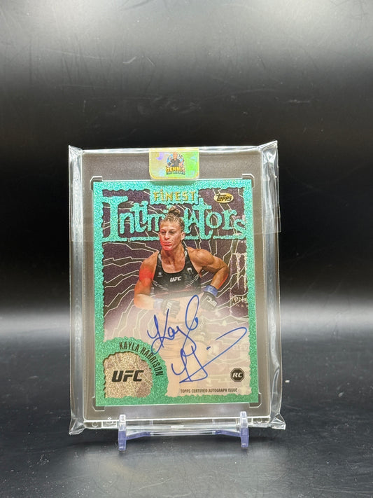 2024 Topps Finest UFC Kayla Harrison Intimidators Aqua Glitter Auto
