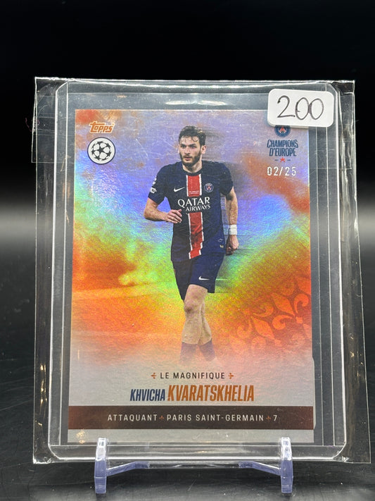 2025 Topps Champions D’Europe PSG Khvicha Kvaratskhelia 02/25